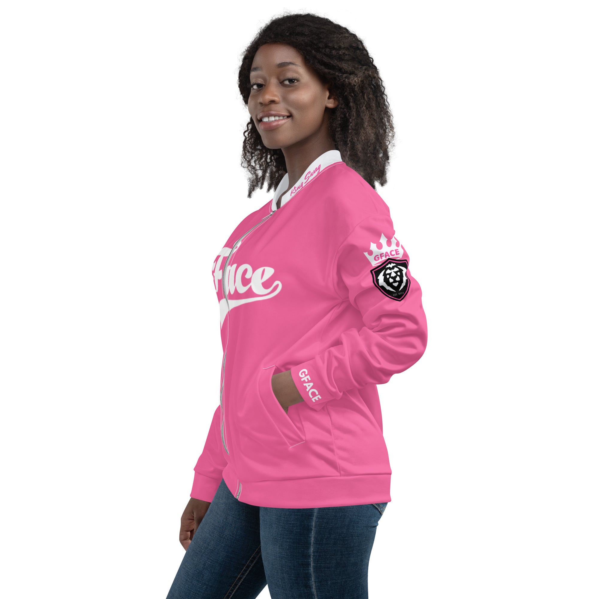 Unisex Bomber Jacket Pink Gface Vip