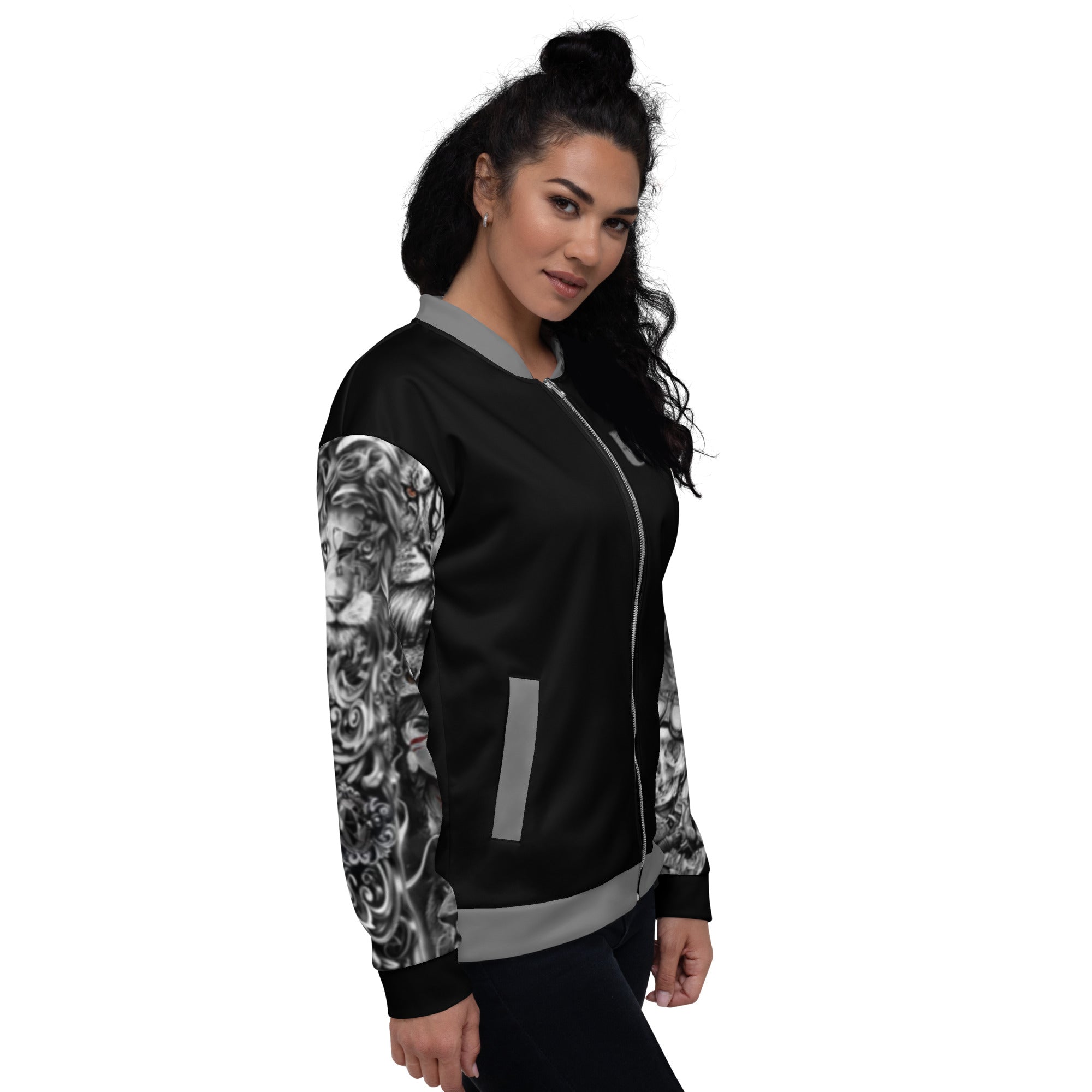 Unisex Bomber Tattoo Sleeve Jacket GANGSTAHOOD USA