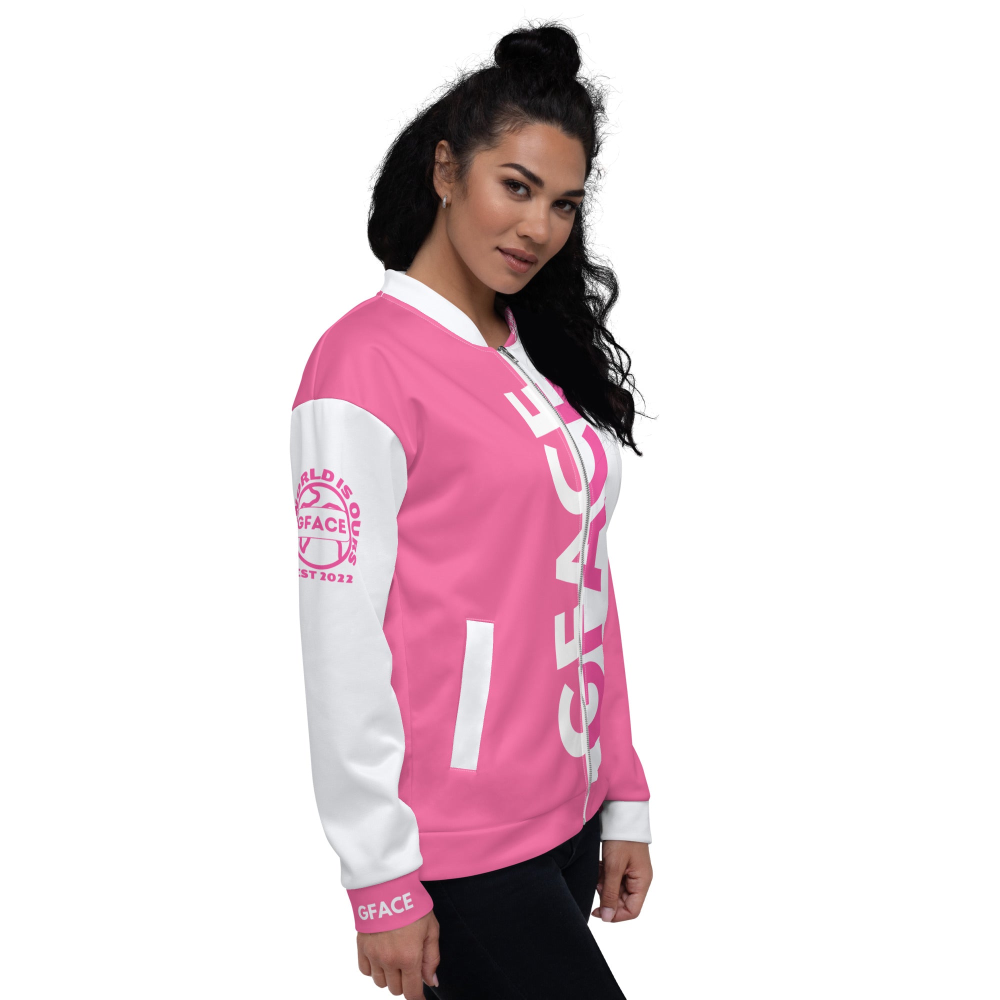 Unisex Bomber Jacket 2-tone (W/Pink) Gface Legit