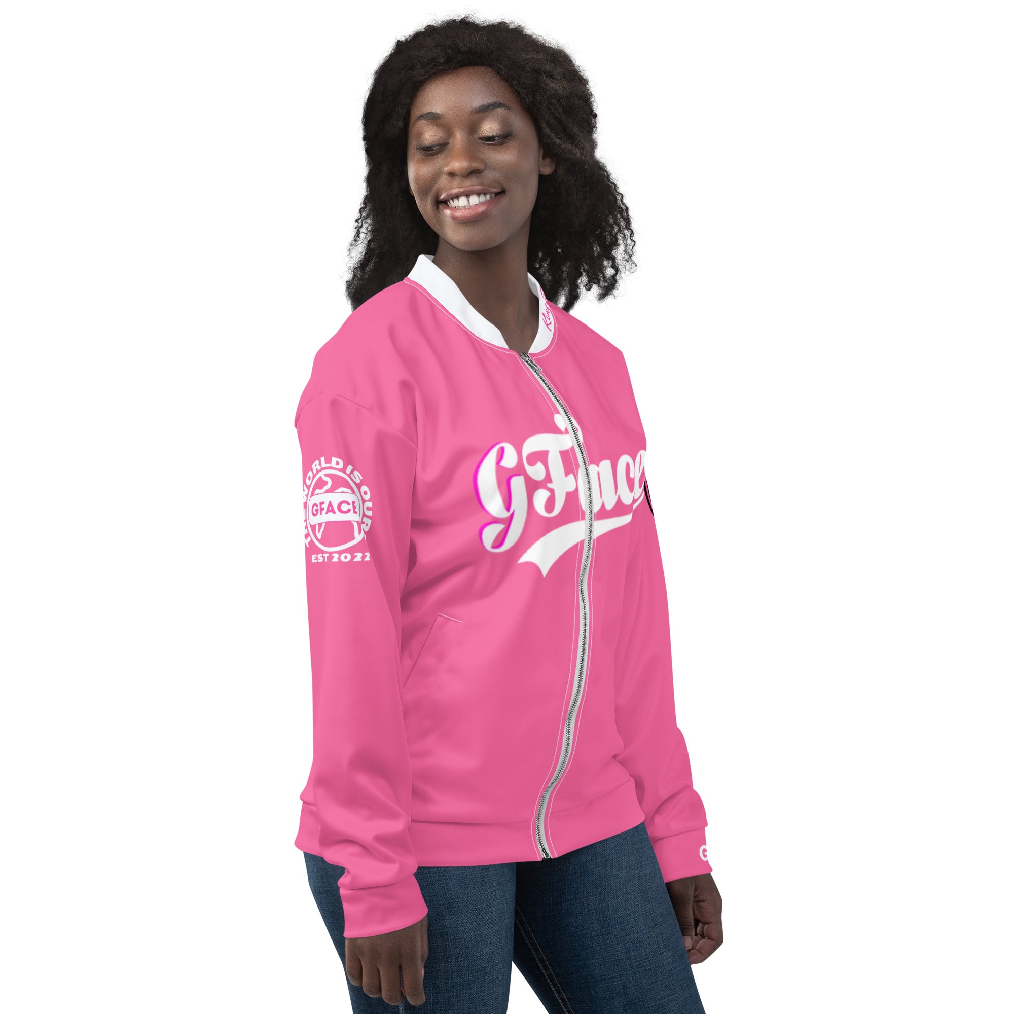 Unisex Bomber Jacket Pink Gface Vip