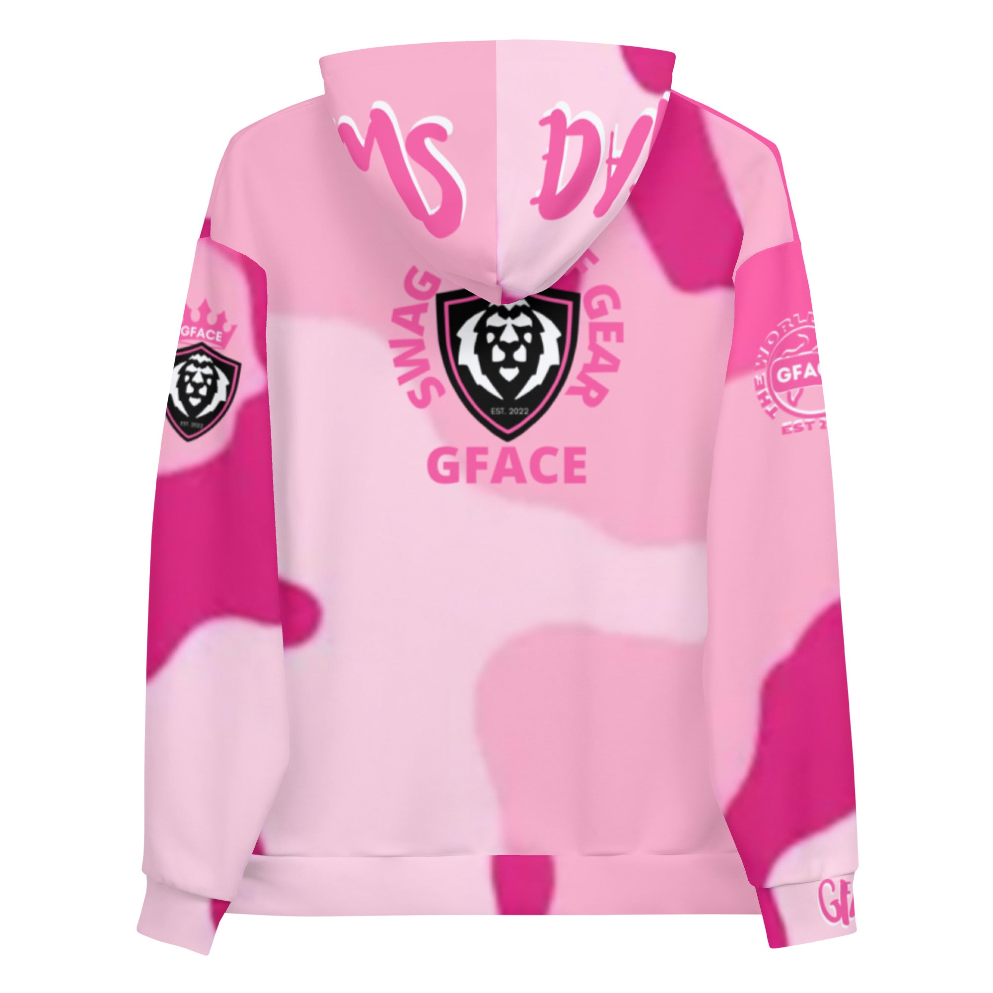 Unisex Hoodie Pink Camo Gface Swag