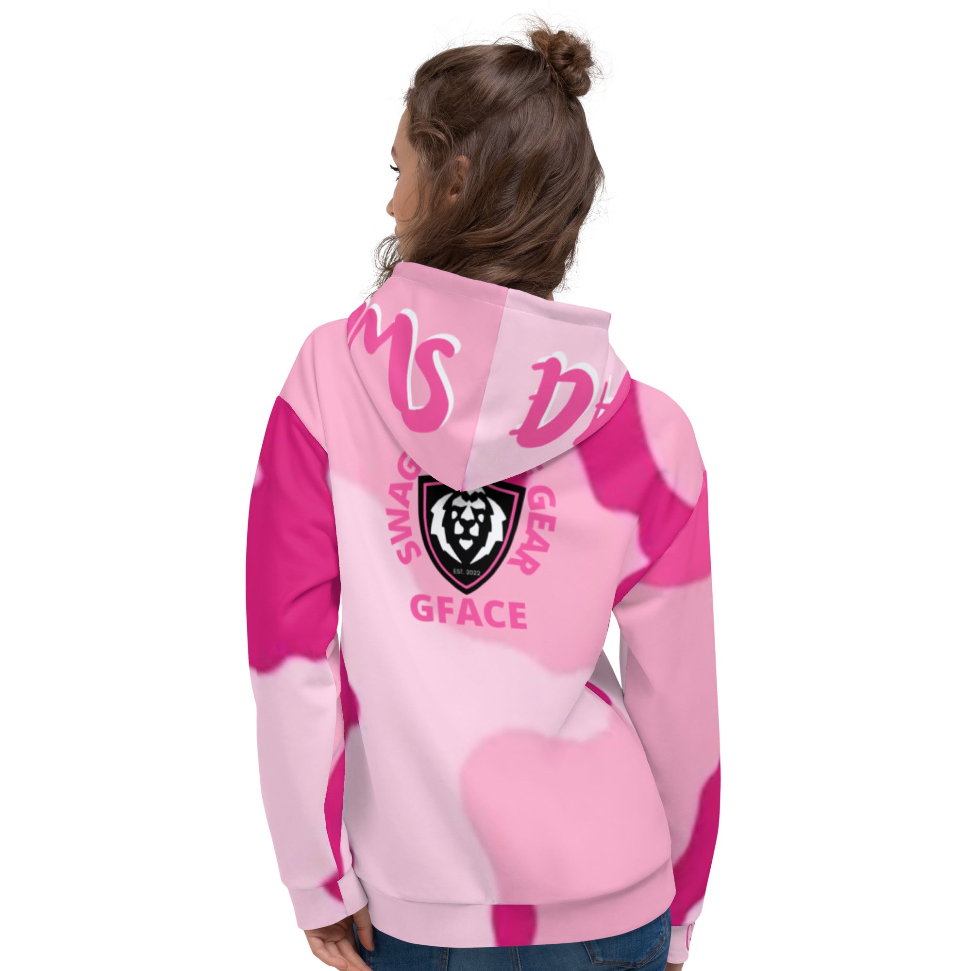 Unisex Hoodie Pink Camo Gface Swag