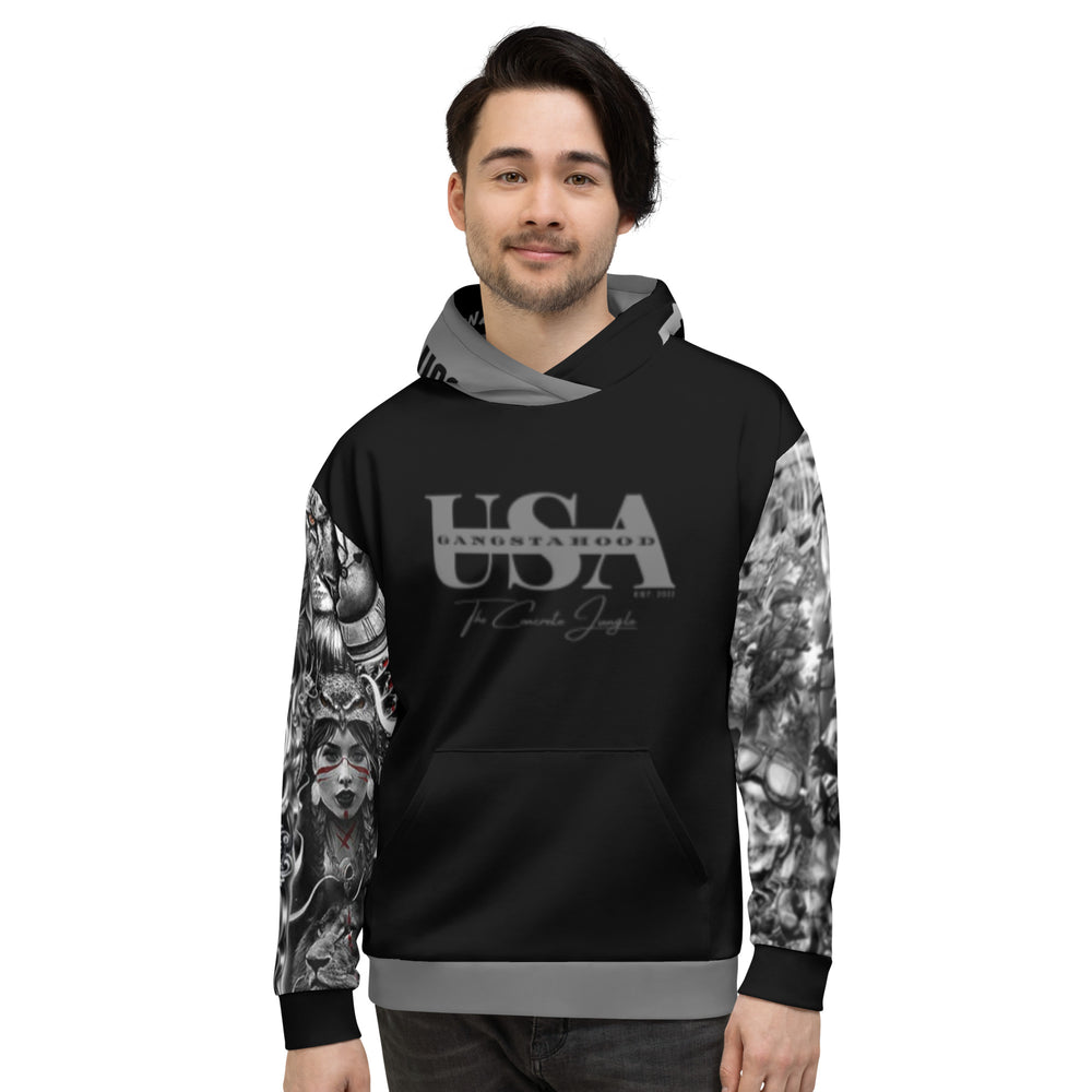 Unisex Tattoo Sleeve Hoodie GANGSTAHOOD USA