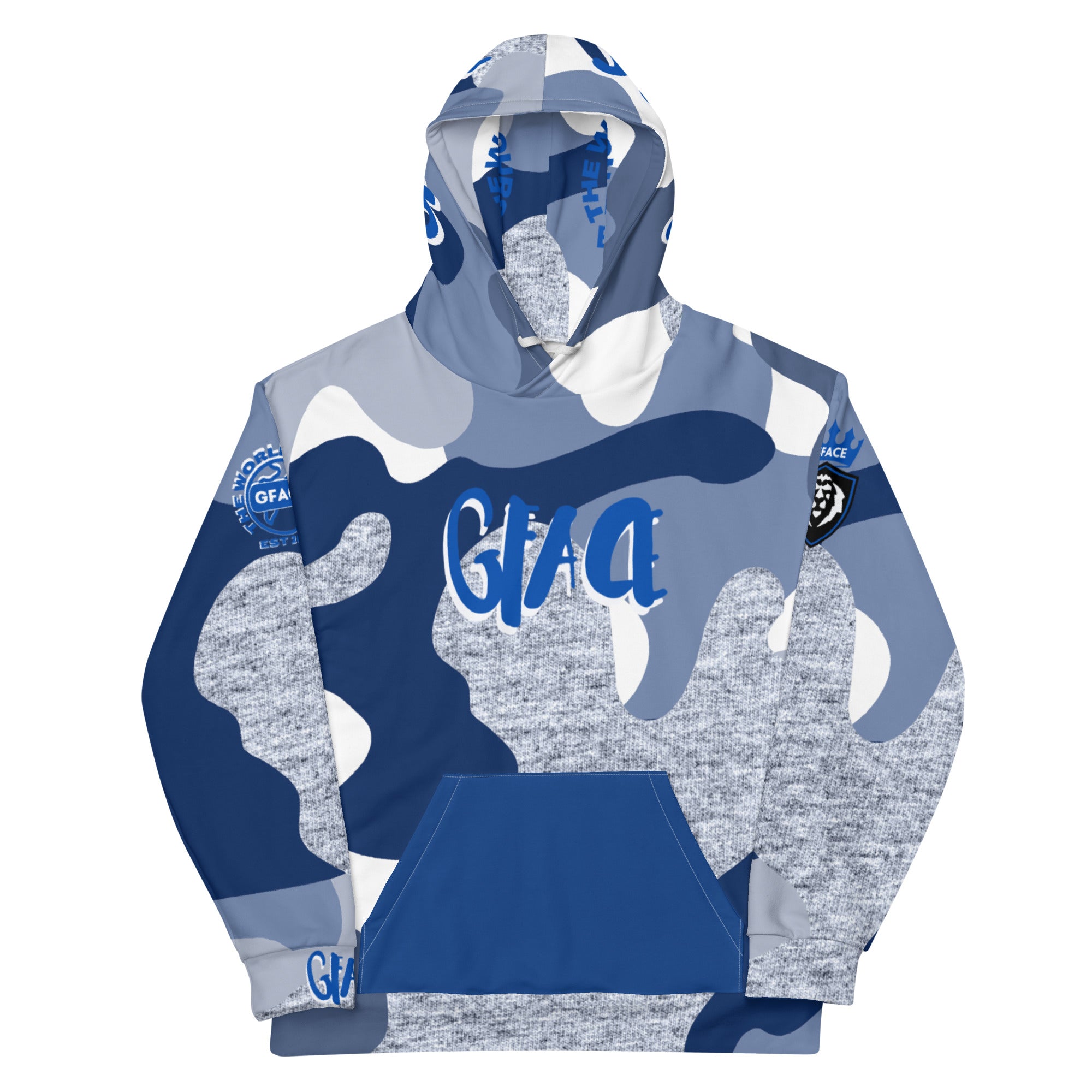 Unisex Hoodie Blue Camo Gface Swag