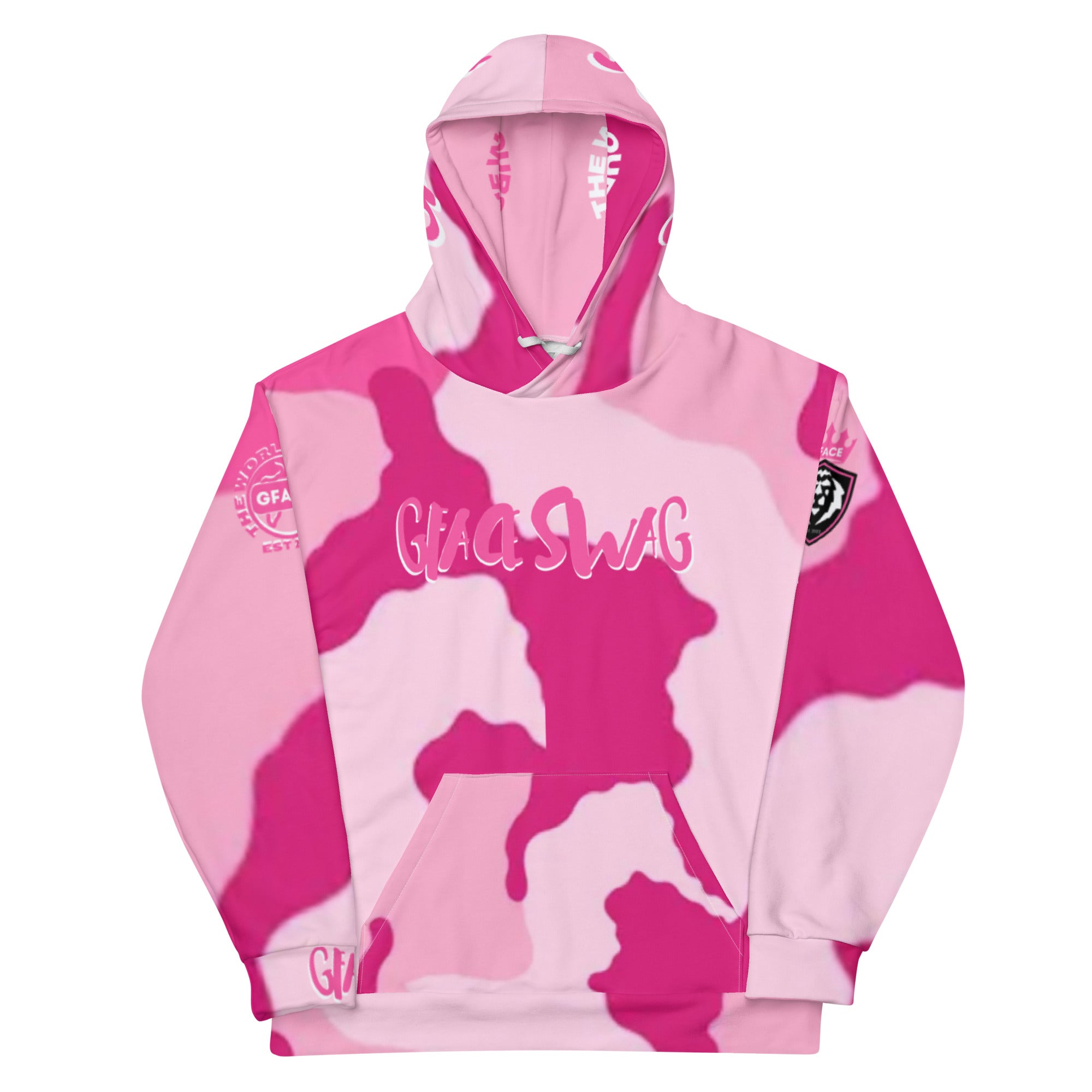 Unisex Hoodie Pink Camo Gface Swag