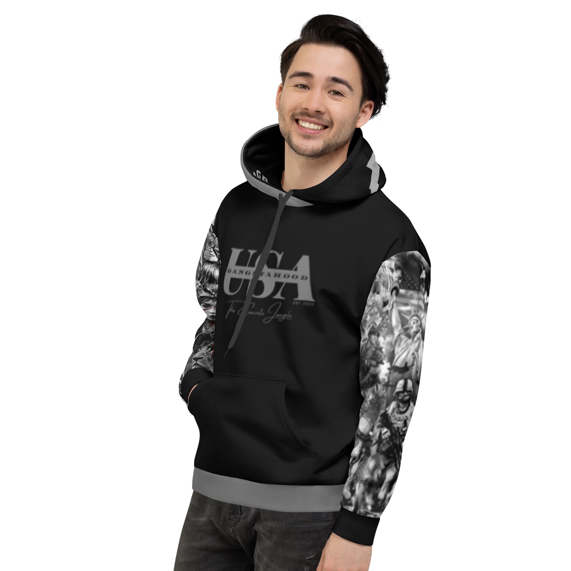 Unisex Tattoo Sleeve Hoodie GANGSTAHOOD USA