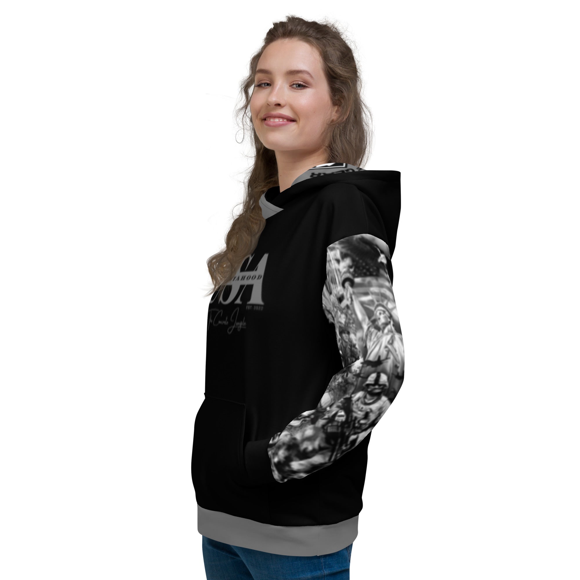 Unisex Tattoo Sleeve Hoodie GANGSTAHOOD USA