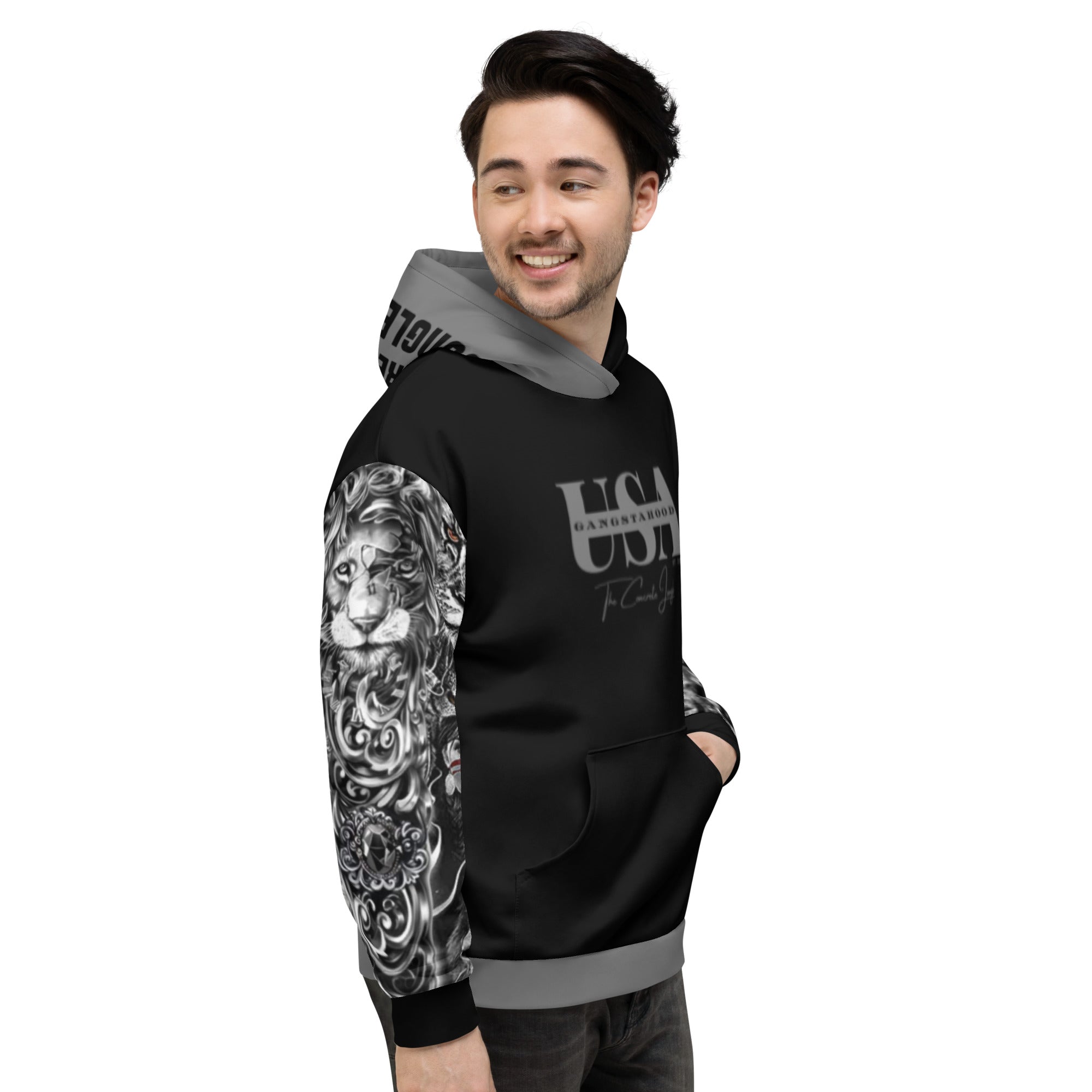 Unisex Tattoo Sleeve Hoodie GANGSTAHOOD USA