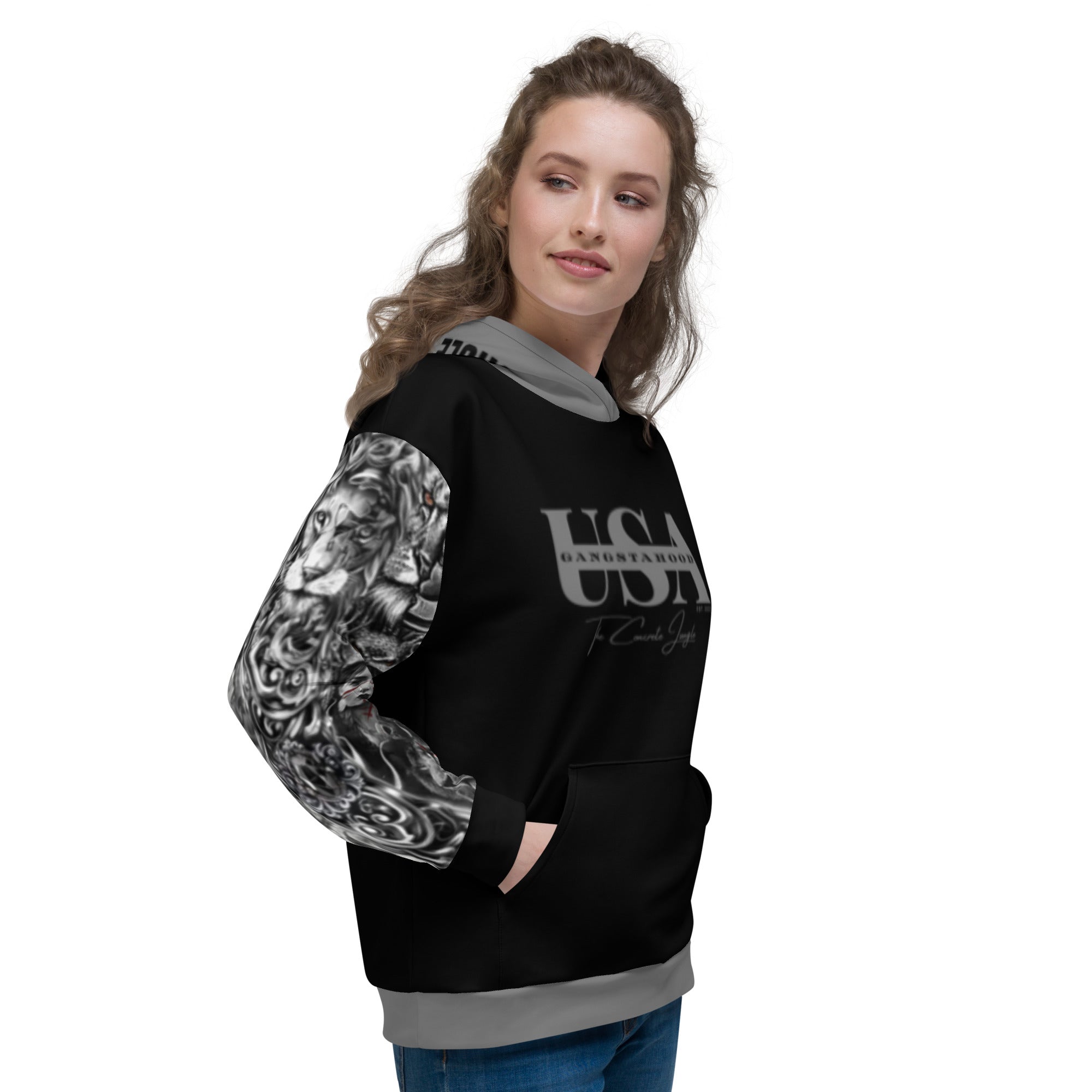 Unisex Tattoo Sleeve Hoodie GANGSTAHOOD USA