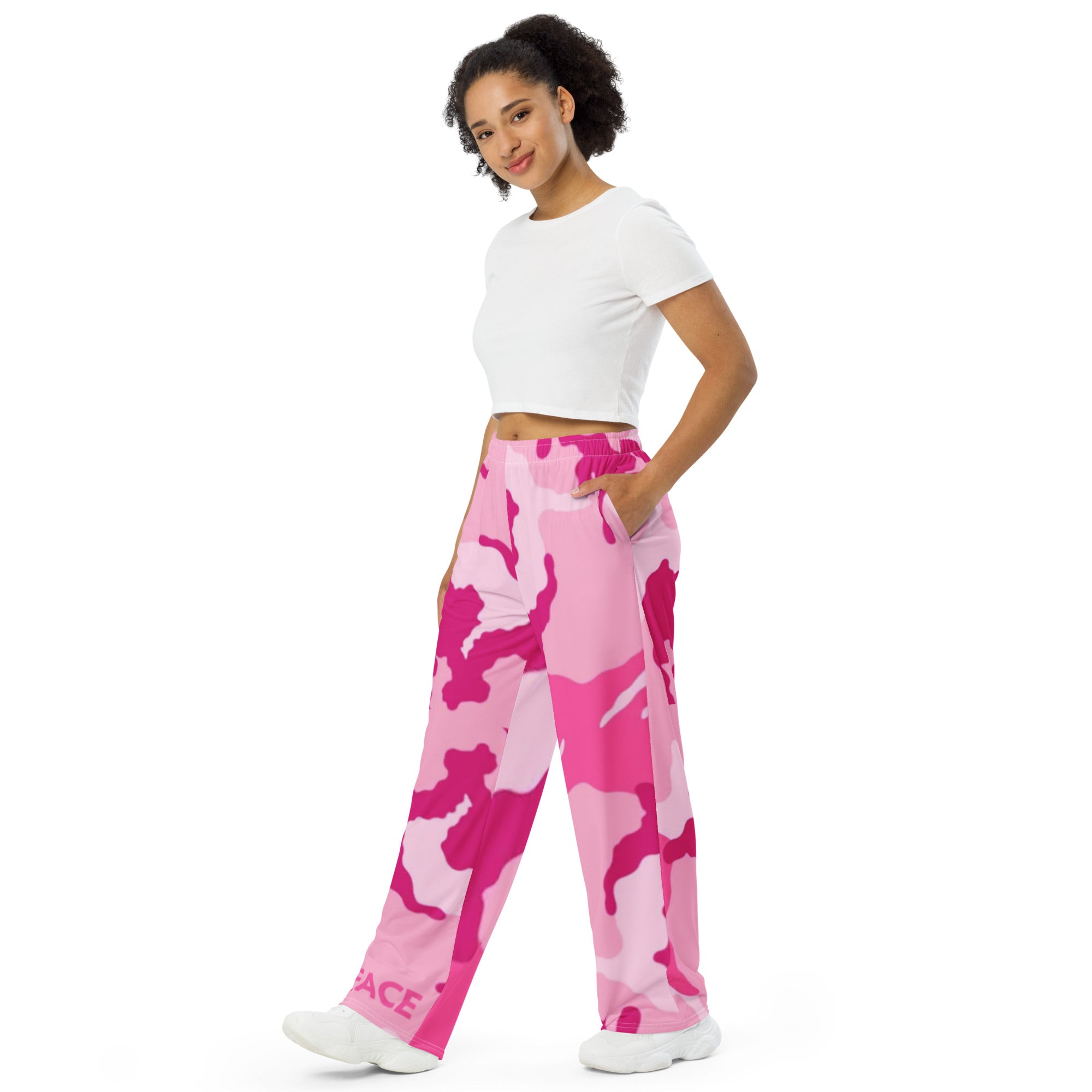 Wide-leg pants Pink Camo Gface Swag