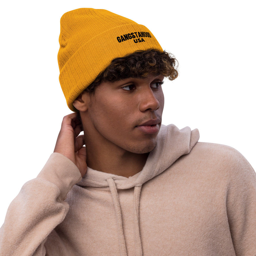 Ribbed knit beanie Gangstahood Usa