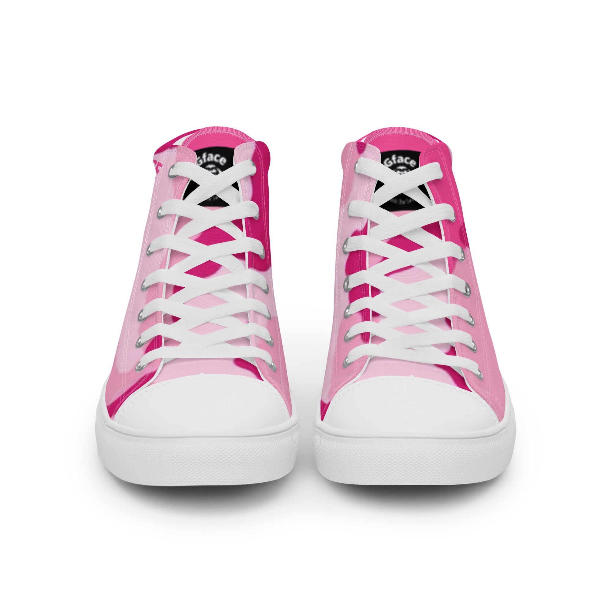 Women’s high top canvas shoes Pink Camo Gface Swag