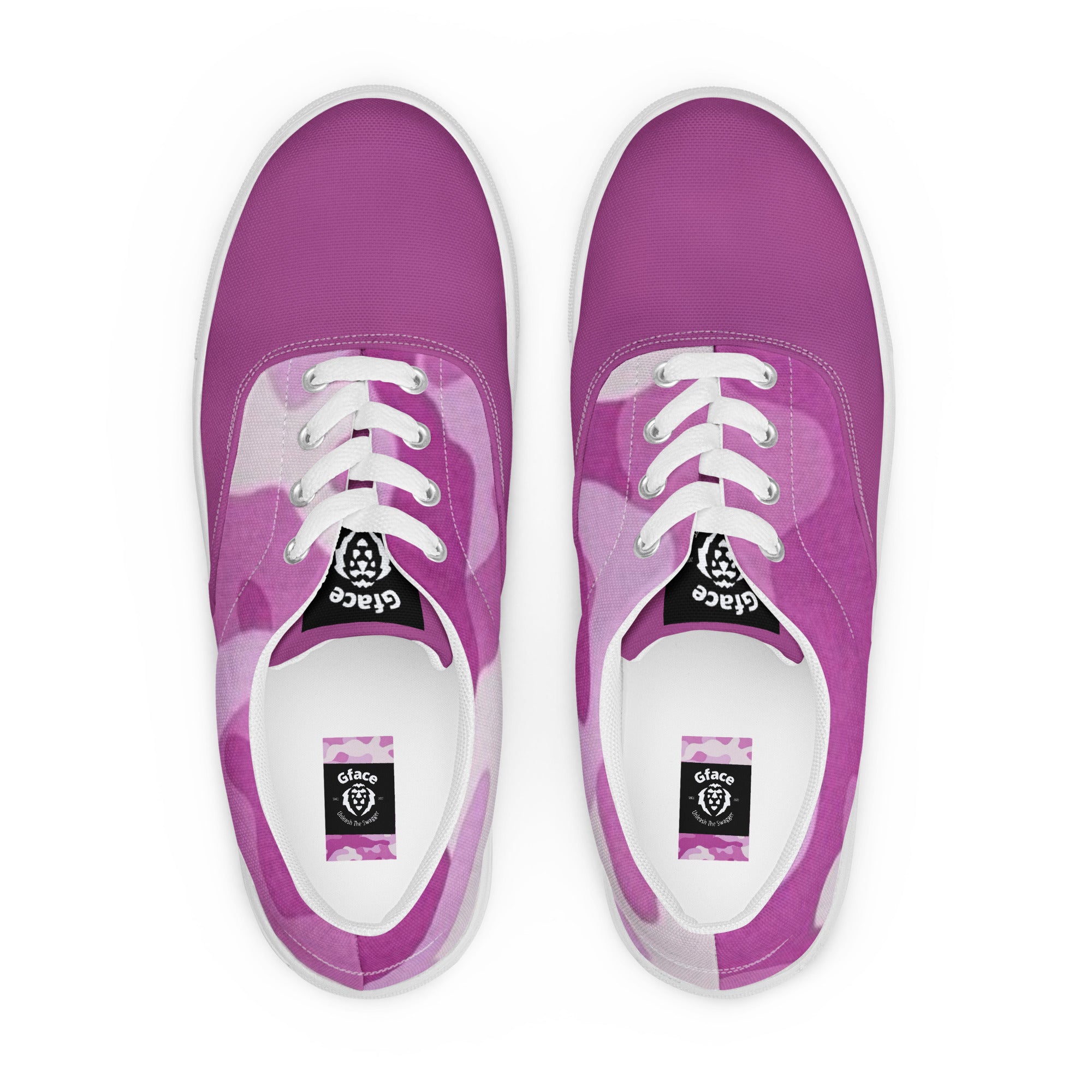 Women’s lace-up canvas Camo (P/Grey) Gface Swag Kicks limited