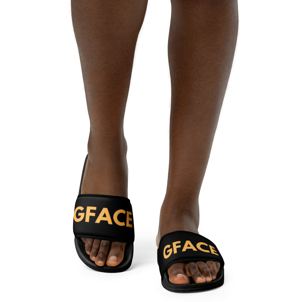 Women's  (B/Gold) Gface Slides