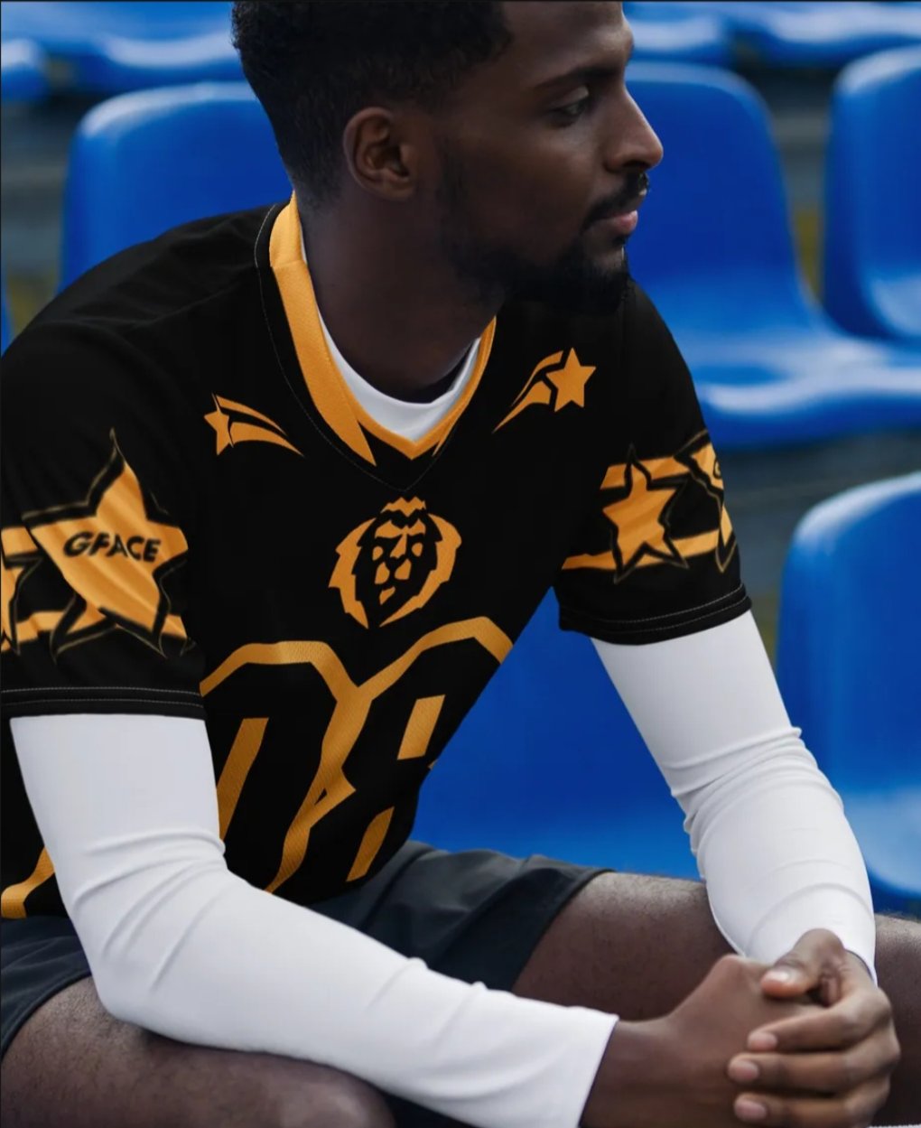 Shop GfaceGear Jerseys — black and gold streetwear